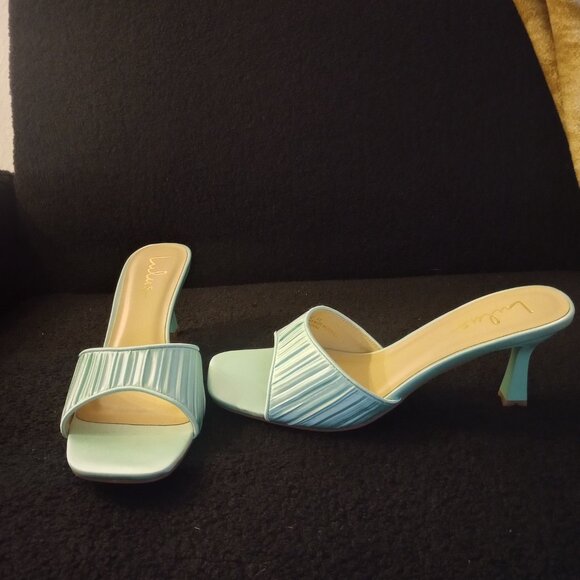 Lulus Blue Kitten Heel - Picture 3 of 4